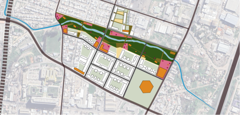 Imagen Objetivo Plan Urbano Habitacional Cornelio Baeza, Talca. Fuente: Departamento de Gestión Urbana MINVU