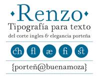 La tipografía Renzo, de Marcelo Suazo. 