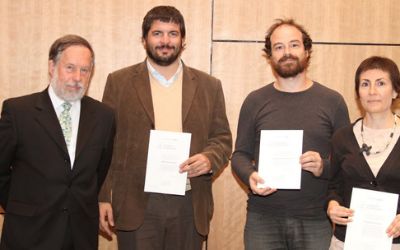 Los académicos que adjudicaron el Fondo del Consejo Nacional de la Cultura y las Artes, Alberto Texidó Zlatar y Claudia Torres Guilles.